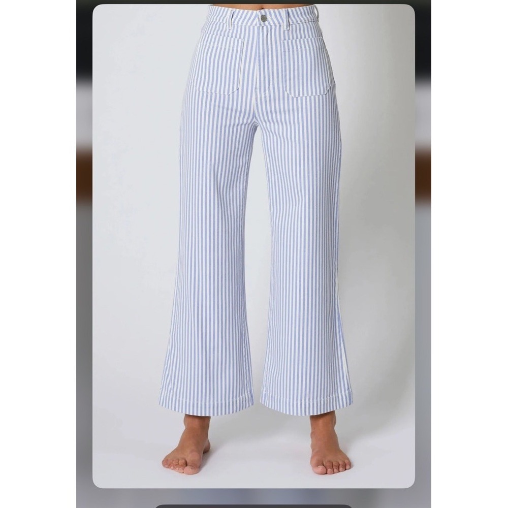 ROLLAS WOMENS SAILOR JEAN LAURA STRIPE WISTERIA Size 24